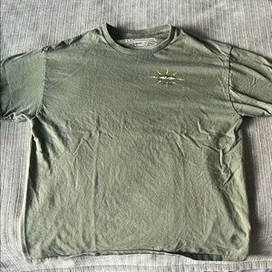 Machine Olive Green Short Sleeve Tee with Yellow Eye Patch